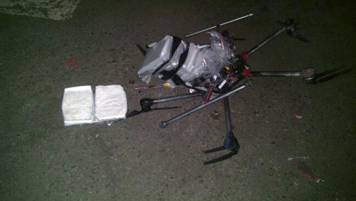 Le drone a été trouvé sur le parking d'un centre commercial de Tijuana, à la frontière avec les Etats-Unis
