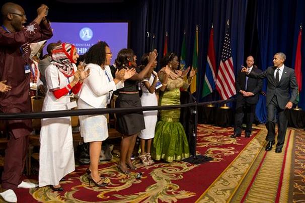 Le Président Obama, lors de sa rencontre avec des jeunes leaders africains.